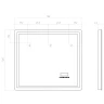 Зеркало Vigo Geometry Media Voice 80 048 с подсветкой c сенсорным выключателем и подогревом