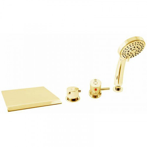 Смеситель на борт ванны Rav Slezak Dunaj Termostat DT274.5PZ с термостатом Золото латунь