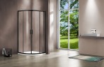 Душевой уголок Vincea Garda 90x90 VSQ-1G900CLB профиль Черный стекло прозрачное