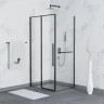 Душевой уголок RGW Stilvoll 130x80 323242138-014 профиль цвет Черный стекло прозрачное