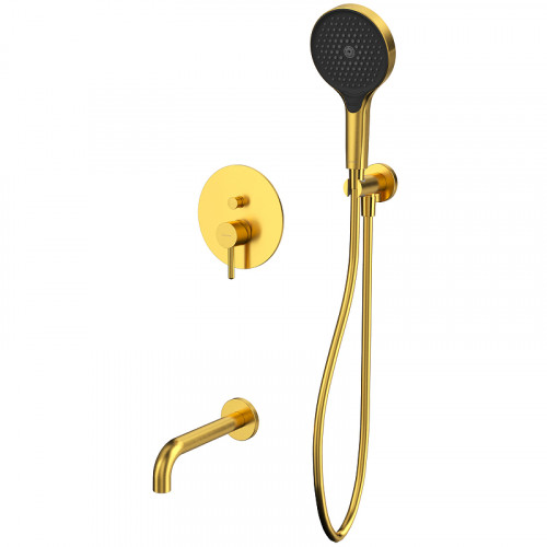 Смеситель для ванны Whitecross Y brushed gold YSET06TOPGLB Брашированное золото латунь встраиваемый