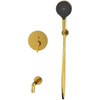 Смеситель для ванны Whitecross Y brushed gold YSET06TOPGLB Брашированное золото латунь встраиваемый