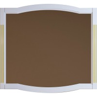 Зеркало Opadiris Лаура 100 Z0000007091 Белое матовое с золотой патиной массив дерева, стекло