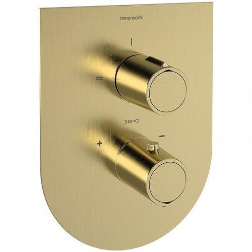 Смеситель для душа Ramonsoler Tzar 342411SOC с термостатом Золото брашированное