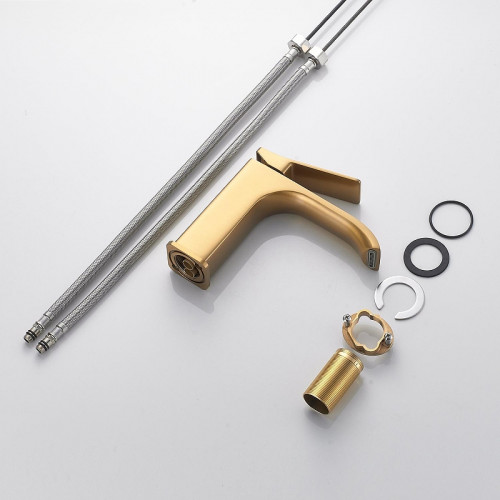 Смеситель для раковины Shevanik S4001G цвет Золотой сатин