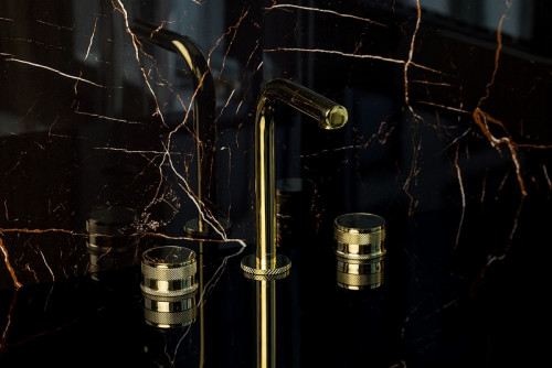 Смеситель для раковины Boheme Prestige 152-G-PR Золото латунь