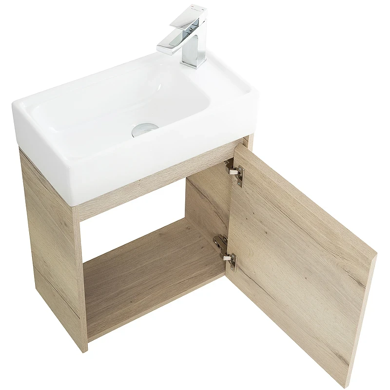 Тумба под раковину BelBagno Kraft Mini 50 R KRAFT MINI-500/260-1A-SO-RGB-R подвесная Rovere Galifax Bianco МДФ / ЛДСП