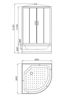 Душевая кабина Parly Tomorrow 80x80 EF821 без гидромассажа