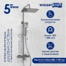 Душевая система WasserKRAFT A199.069.126.010.CH Thermo с термостатом Хром латунь на стену