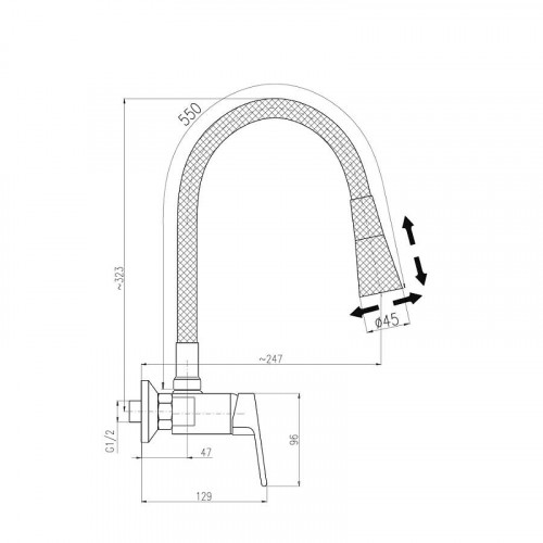 Смеситель для кухни Rav Slezak Colorado CO102.5/13CMAT цвет Черный матовый