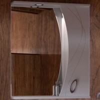 Зеркало со шкафом Corozo Наина 60 SD-00000298 с подсветкой Белое МДФ / ЛДСП, стекло