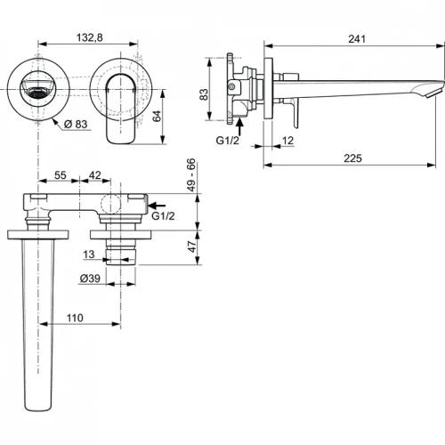 Смеситель для раковины Ideal Standard Connect Air A7009AA цвет Хром