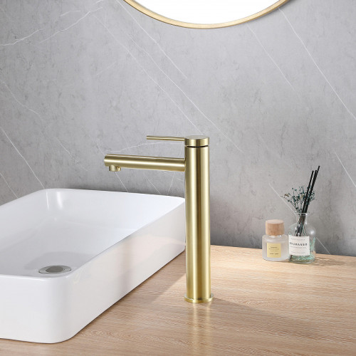 Смеситель для раковины Abber Emotion AF8811G Золото матовое латунь