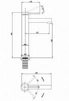 Смеситель для раковины Abber Emotion AF8811G Золото матовое латунь