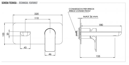 Смеситель для раковины Remer Infinity i15KBCFP цвет Черный брашированный хром