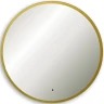 Зеркало Silver Mirrors Monaco 100 LED-00002767 с подсветкой Золото с бесконтактным выключателем и диммером стекло