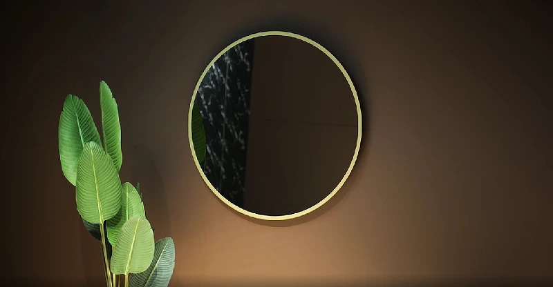 Зеркало Silver Mirrors Monaco 100 LED-00002767 с подсветкой Золото с бесконтактным выключателем и диммером стекло