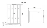 Душевая кабина Niagara Premium 100x100 NG-6002-01GQ с гидромассажем