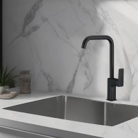 Смеситель для кухни WesnaArt Narcis NAR06-150BL-25432 Черный матовый латунь