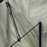 Шторка на ванну Maybah Glass MGV-144-6у 640x1400 в узком профиле Черный стекло прозрачное