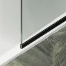 Шторка на ванну Maybah Glass MGV-144-6у 640x1400 в узком профиле Черный стекло прозрачное