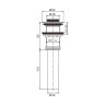 Донный клапан Rose RS13 цвет Хром