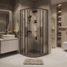 Душевой уголок Grossman Cosmo 100х100 301.K33.02.1010.42.00 профиль Графит сатин стекло прозрачное