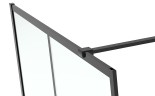 Душевая перегородка Abber AG62100B 100x200 профиль Черный стекло прозрачное