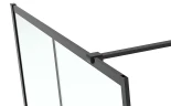 Душевая перегородка Abber AG62100B 100x200 профиль Черный стекло прозрачное