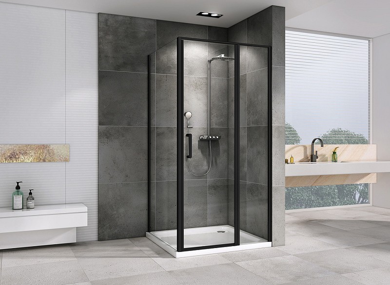 Душевой уголок Abber Sonnenstrand 120x75 AG04120BS-S75B профиль Черный стекло прозрачное