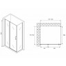 Душевой уголок Abber Sonnenstrand 120x75 AG04120BS-S75B профиль Черный стекло прозрачное