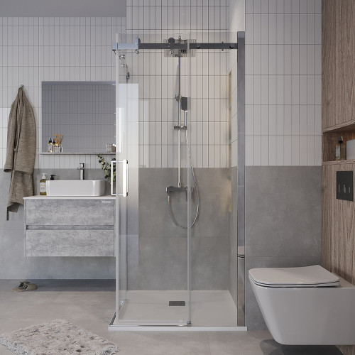 Душевой уголок Grossman Classic 100х100 300.K33.04.1010.10.00 профиль Хром стекло прозрачное