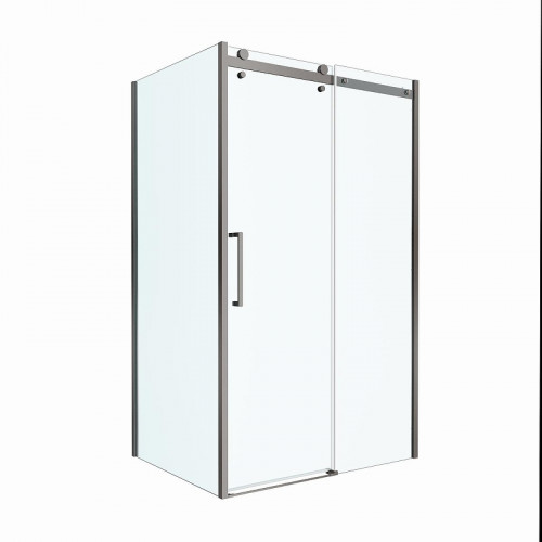 Душевой уголок BelBagno Marino 2 120x100 MARINO-2-AH-1-120/100-C-GM профиль Оружейная сталь стекло прозрачное