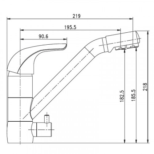 Смеситель для кухни Aquanet Kitchen AF777-44С 261840 Хром латунь