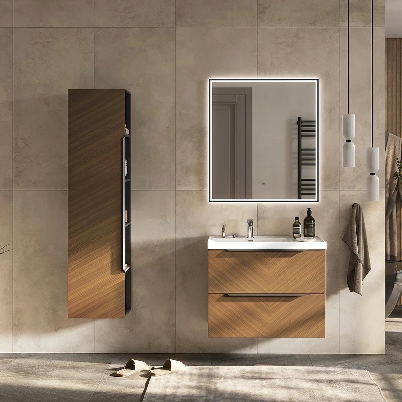 Шкаф пенал Equil Forest 40 ppFОREST40.R/L-31 подвесной цвет Орех Графит