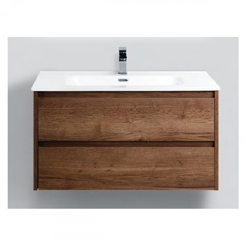 Тумба под раковину BelBagno Kraft 90 KRAFT-900-2C-SO-RT подвесная Табачный дуб МДФ / ЛДСП
