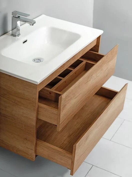Тумба под раковину BelBagno Kraft 90 KRAFT-900-2C-SO-RT подвесная Табачный дуб МДФ / ЛДСП