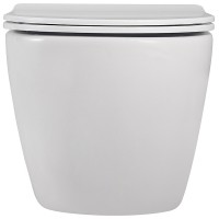 Комплект унитаза с инсталляцией Abber Bequem AC1100-AC0105-AC0121 с сиденьем Микролифт и клавишей смыва Хром фаянс подвесной
