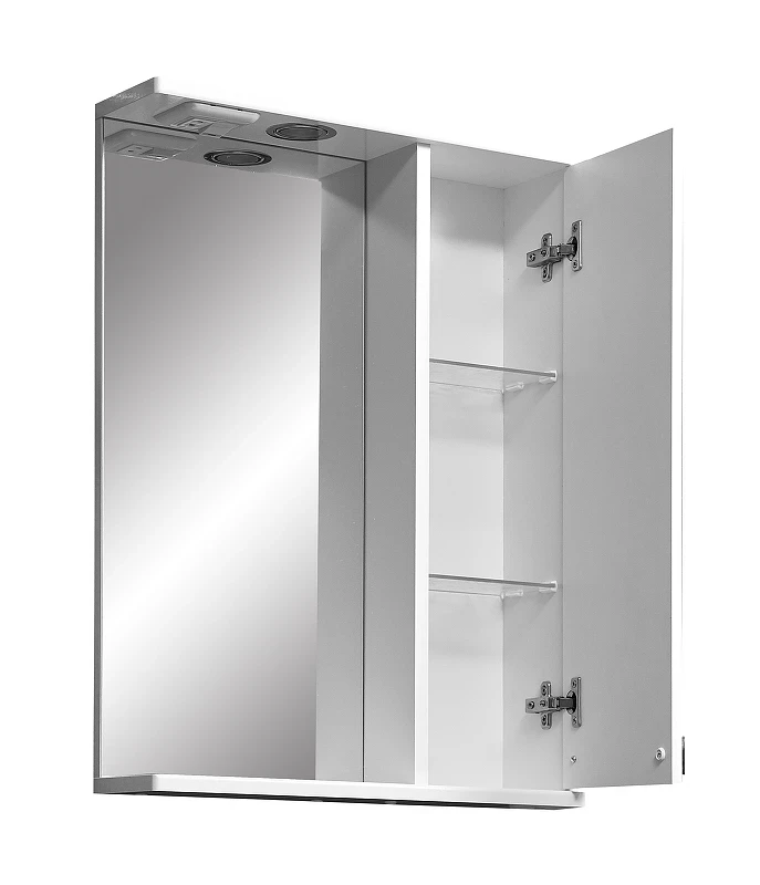 Зеркало со шкафом Stella Polar Ванда 50/С SP-00000198 с подсветкой Белое