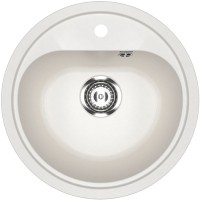 Кухонная мойка Ulgran Classic U-700-341 Ультра-белая искусственный камень (литьевой мрамор) встраиваемый