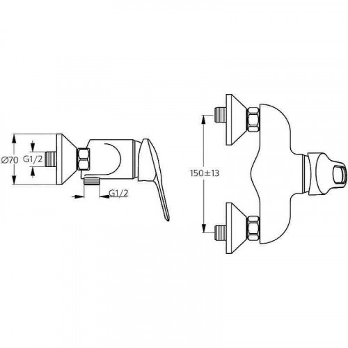 Смеситель для душа Ideal Standard San Remo B7528AA Хром