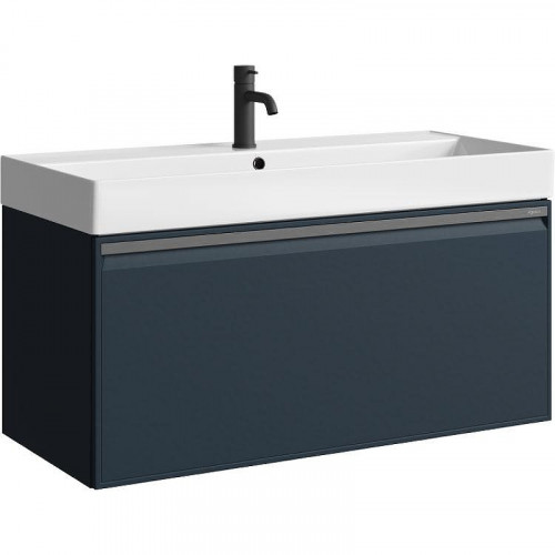 Тумба под раковину Aqwella Pure 100 PUR0110GRM подвесная Серая матовая