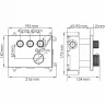 Смеситель для душа WasserKRAFT Sauer 7158 Thermo с термостатом Золото глянцевое латунь встраиваемый