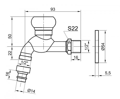 Кран для одного типа воды Bronze de Luxe 21978/1 Бронза с аэратором