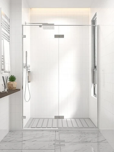 Душевая дверь Veconi Premium Alassio CH 150 AL-150-00-CH-C4 профиль цвет Хром стекло прозрачное осветленное