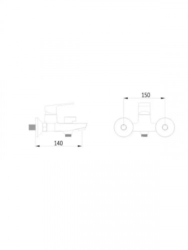 Смеситель для ванны Wisent WP30235 цвет Хром