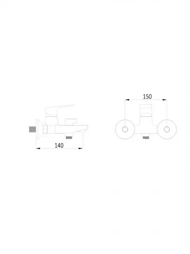 Смеситель для ванны Wisent WP30235 цвет Хром