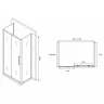Душевой уголок Abber Schwarzer Diamant 110x80 AG30110MH-S80M-S80M профиль Хром стекло матовое
