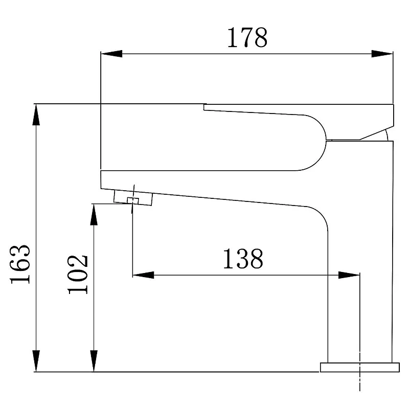 Смеситель для раковины Azario Arida AZ-K1054GR цвет Графит