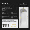Чугунная ванна Vinsent Veron Aura 170x75 VAU1707542H/VH0015MGD-AS цвет Белый с дугообразными ручками матовое золото и антискользящим покрытием
